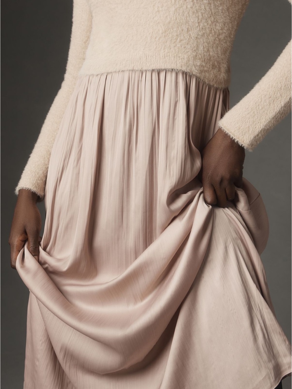Anthropologie The Thea Long Sleeve Eyelash Twofer Sweater Dress NWT! - Picture 6 of 14
